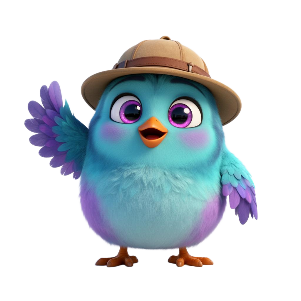 Vivi the VibeVid mascot flying in